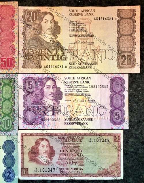 COMPLETE SET OF CL STALS & DECIMALS  R50 TO R2 AA --1990 [R1 T.W DE JONG 1975]1 BID TAKES ALL]