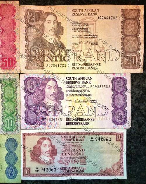 COMPLETE SET OF CL STALS & DECIMALS  R50 TO R2 AA --1990 [R1 T.W DE JONGH 1975]1 BID TAKES ALL]
