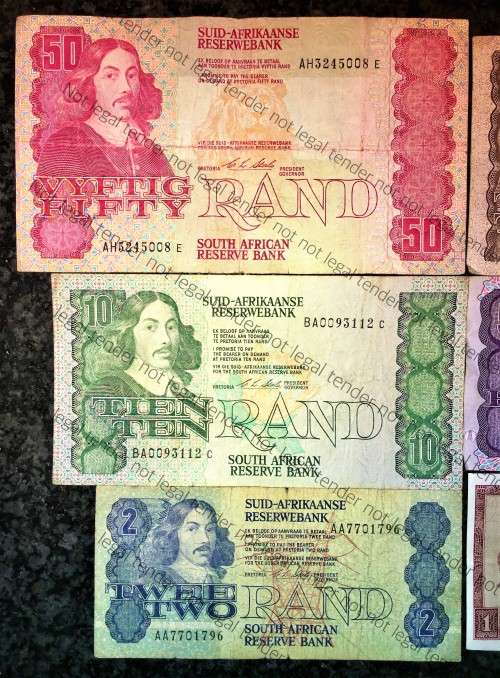 COMPLETE SET OF CL STALS & DECIMALS  R50 TO R2 AA --1990 [R1 T.W DE JONGH 1975]1 BID TAKES ALL]