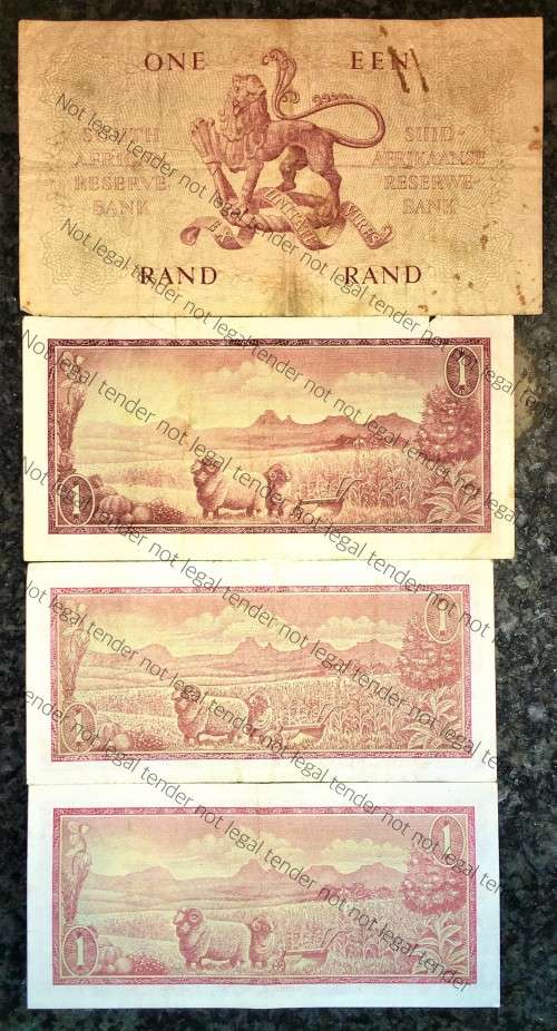 SET OF R1 NOTES VARIOUS GOVERNORS FROM 1962-1975 RISSIK & TW DE JONG
