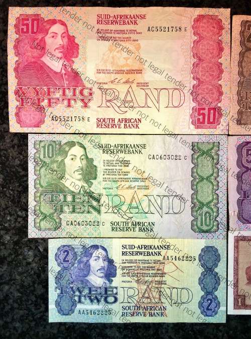COMPLETE SET OF CL STALS & DECIMALS  R50 TO R2 AA --1990 [R1 T.W DE JONG 1975]1 BID TAKES ALL]