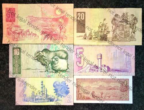 COMPLETE SET OF CL STALS & DECIMALS  R50 TO R2 AA --1990 [R1 T.W DE JONG 1975]1 BID TAKES ALL]