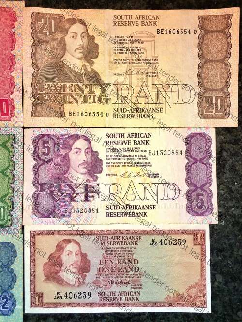 COMPLETE SET OF CL STALS & DECIMALS  R50 TO R2 AA --1990 [R1 T.W DE JONG 1975]1 BID TAKES ALL]