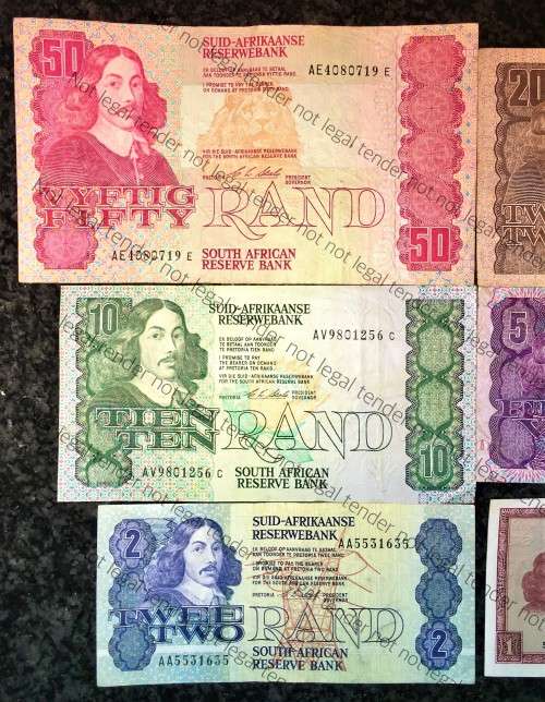 COMPLETE SET OF CL STALS & DECIMALS  R50 TO R2 AA --1990 [R1 T.W DE JONG 1975]1 BID TAKES ALL]