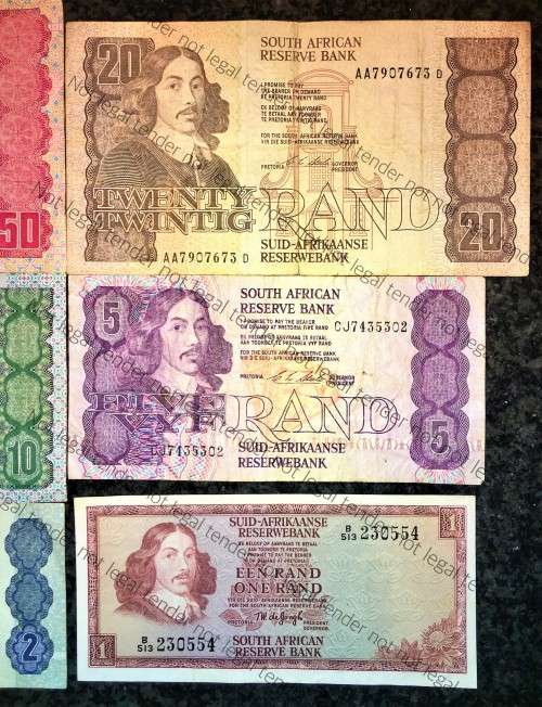 COMPLETE SET OF CL STALS & DECIMALS  R50 TO R2 AA --1990 [R1 T.W DE JONG 1975]1 BID TAKES ALL]