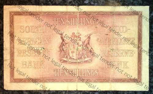 J.POSTMUS 10 SHILLINGS 1938 4TH APRIL E34/384.130 E/A