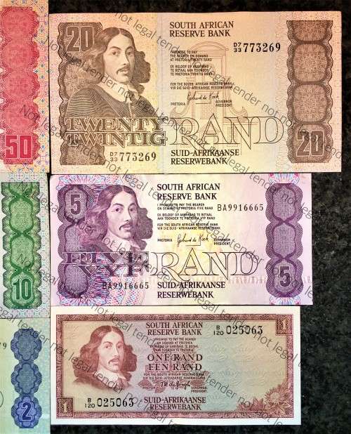 COMPLETE SET OF GPC DE KOCK and DECIMALS HIGH GRADE R50 TO R2(R1 TW DE JONG 1975)1 BID TAKES ALL)