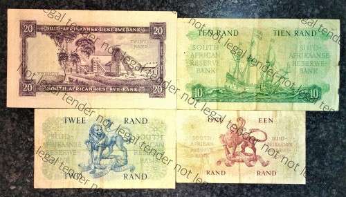 SET OF VARIOUS GOVERNORS & DECIMALS R20 D1 TO R1 --1961 TO 1962 ( 1 BID TAKES ALL)
