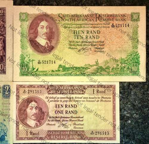 COMPLET SET OF G.RISSIK R20 TO R1 ---1962-- 1ST ISSUE HIGH GRADE NOTES ( 1 BID TAKES ALL)