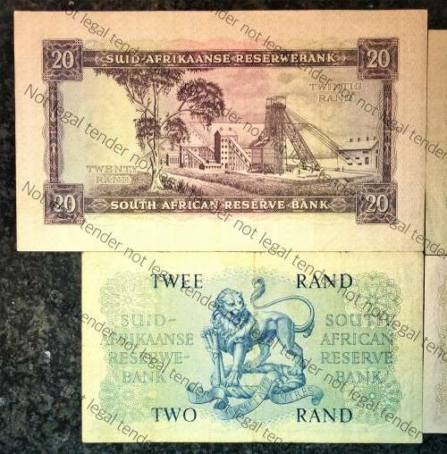COMPLET SET OF G.RISSIK R20 TO R1 ---1962-- 1ST ISSUE HIGH GRADE NOTES ( 1 BID TAKES ALL)
