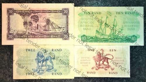 COMPLET SET OF G.RISSIK R20 TO R1 ---1962-- 1ST ISSUE HIGH GRADE NOTES ( 1 BID TAKES ALL)