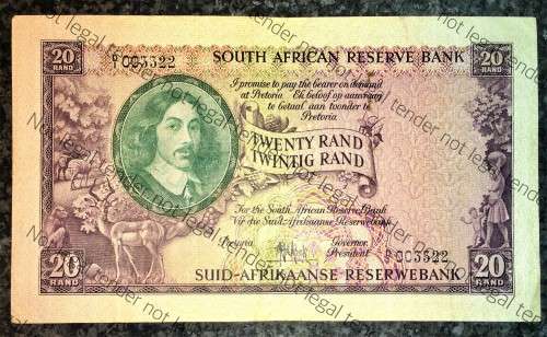 MH DE KOCK VERY LOW NUMBER R20  D1/003322--1961,,, 4TH ISSUE E/A  EF