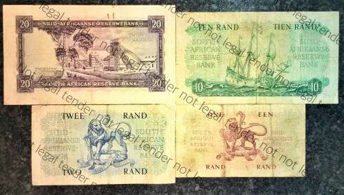 COMPLETE SET OF MH DE KOCK R20, R10, R2, R1- 1961 FOURTH ISSUE (1 BID TAKES ALL)