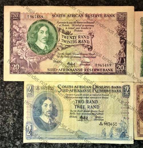 COMPLETE SET OF MH DE KOCK R20, R10, R2, R1- 1961 FOURTH ISSUE (1 BID TAKES ALL)