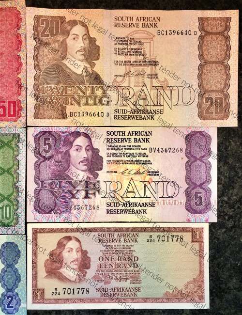 COMPLETE SET OF CL STALS & DECIMALS  R50 TO R2 AA --1990 [R1 T.W DE JONGH 1973]1 BID TAKES ALL]