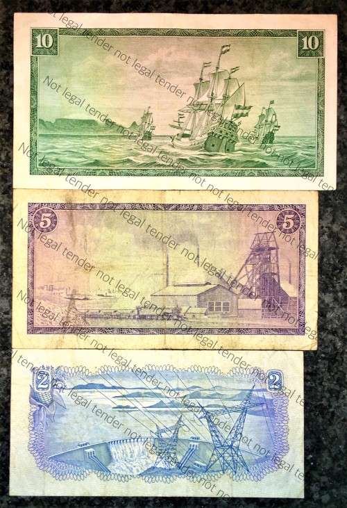 TW DE JONGH SET R10 C52 , R5 F76 FIST ISSUE & R2--1967/74-ALL SPRINGBUCK WTM 1967/75(1 BID TAKES ALL