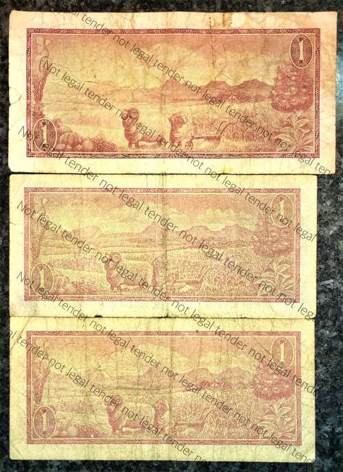 TW DE JONGH R1 SET 1967, 1973, 1975---1ST ,2ND, 3RD, ISSUES(1 BID TAKES ALL)