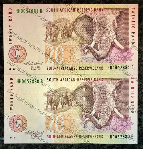 CL STALS R20 IN SEQUENCE HH00528800-881 UNC SECOND ISSUE 1993 (1 BID TAKES ALL))