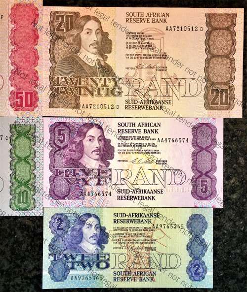 COMPLETE SET OF CL STALS -ALL AA- R50 TO R2 FIRST ISSUE 1990 UNC+ ( 1 BID TAKES ALL)