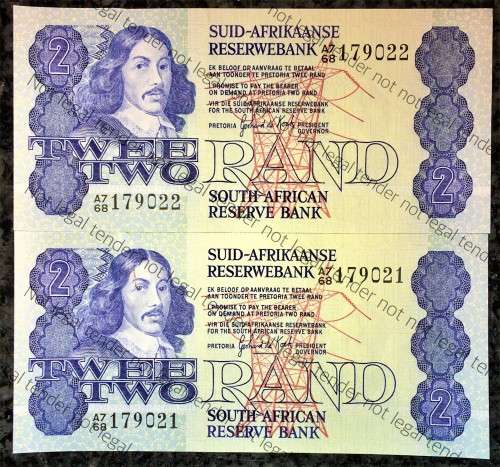 GPC DE KOCK R2 IN SEQUENCE A768/179022-021,,,,1981 UNC 2RD ISSUE(1 BID TAKES ALL)