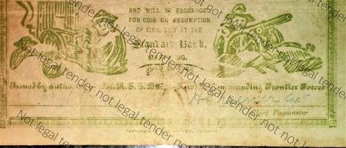 MAFEKING SIEGE 10 SHILLING MARCH 1900 ANGLO BOER WAR ISSUE STANDARD BANK ORIGINAL WITH WTM