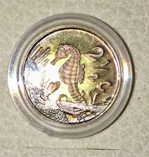 SOUTH AFRICA PROOF SILVER 2 1/2c TICKEY MINTAGE 3372  ABOVE OFFICIAL MINTAGE OF 2627 SEAHORSE--1997-
