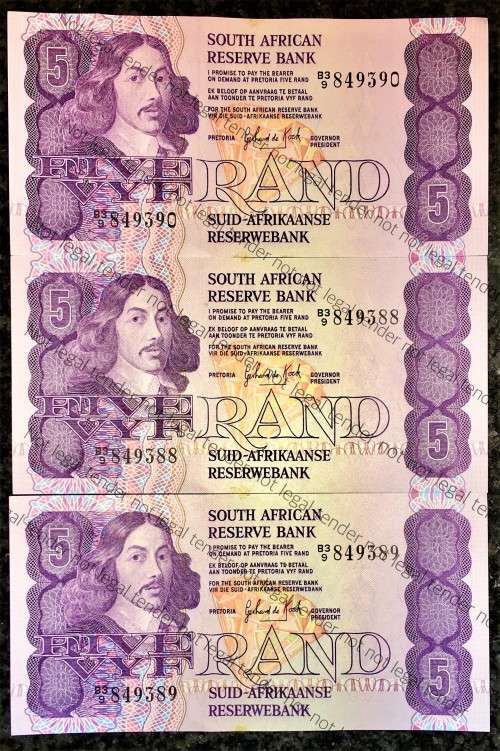 GPC DE KOCK R5 IN SEQUENCE B3 9/84990-388,,,,1981 AUNC 2ND ISSUE(BID PER NOTE)