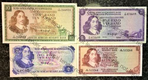 COMPLETE SET OF TW DE JONG & DECIMALS R10 -R1 -HIGHER GRADE- ALL SPRINGBUCK WTM( 1 BID TAKES ALL)