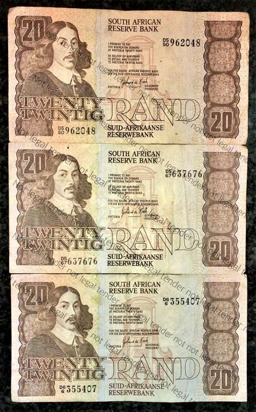 GPC DE KOCK R20,,,3RD ISSUE 1984 (BID PER NOTE)