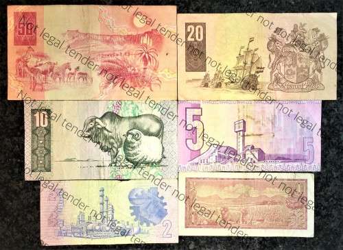 COMPLETE SET OF CL STALS & DECIMALS  R50 TO R2 AA --1ST ISSUE 1990 [R1  DE JONGH 1975]1 BID TAKES AL