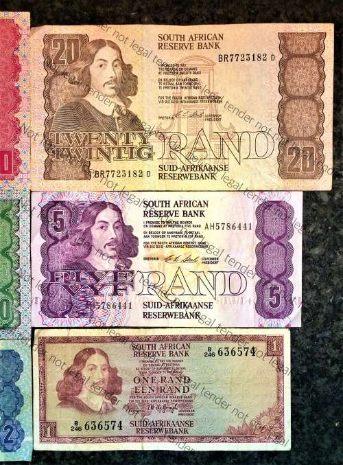 COMPLETE SET OF CL STALS & DECIMALS  R50 TO R2 AA --1ST ISSUE 1990 [R1  DE JONGH 1975]1 BID TAKES AL