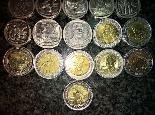 COMPLETE SET OF ALL SOUTH AFRICAN COMMEMORATIVE COINS 1994 TO 2021,50 CENT TO R5 GOOD CONDITION
