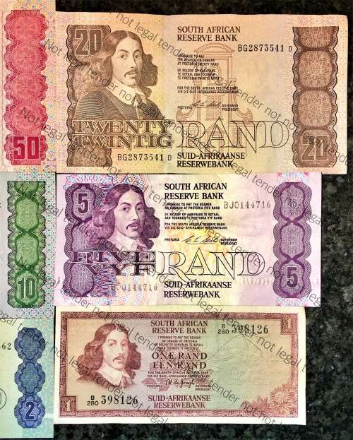 COMPLETE SET OF CL STALS & DECIMALS  R50 TO R2 AA --1ST ISSUE 1990 [R1 DE JONGH 1973] HIGHER GRADE