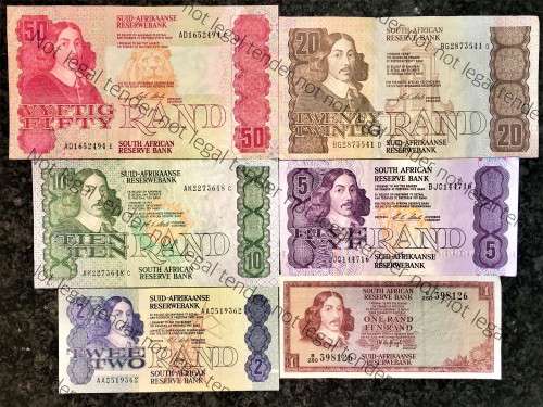 COMPLETE SET OF CL STALS & DECIMALS  R50 TO R2 AA --1ST ISSUE 1990 [R1 DE JONGH 1973] HIGHER GRADE