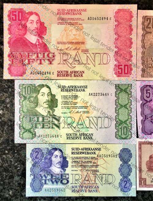 COMPLETE SET OF CL STALS & DECIMALS  R50 TO R2 AA --1ST ISSUE 1990 [R1 DE JONGH 1973] HIGHER GRADE