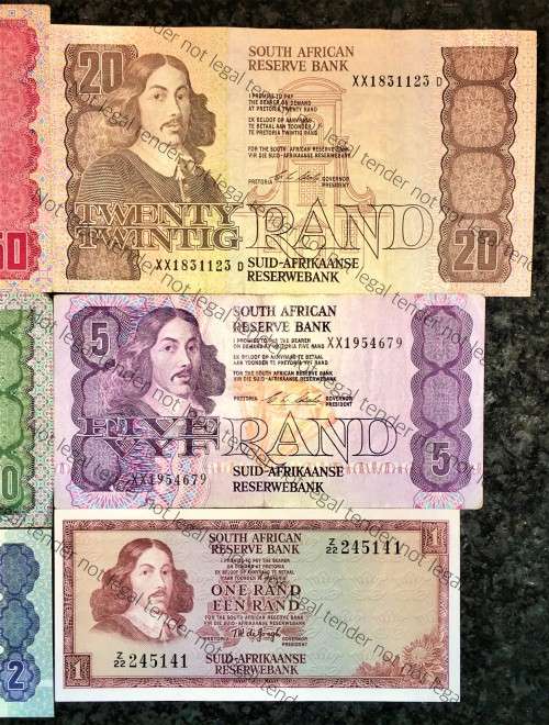 REPLACEMENT NOTES COMPLETE SET OF CL STALS & DECIMALS R50XX TO R1 1990 FIRST ISSUE [1 BID TAKES ALL]