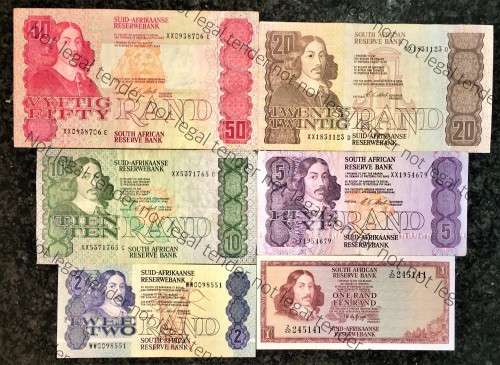 REPLACEMENT NOTES COMPLETE SET OF CL STALS & DECIMALS R50XX TO R1 1990 FIRST ISSUE [1 BID TAKES ALL]