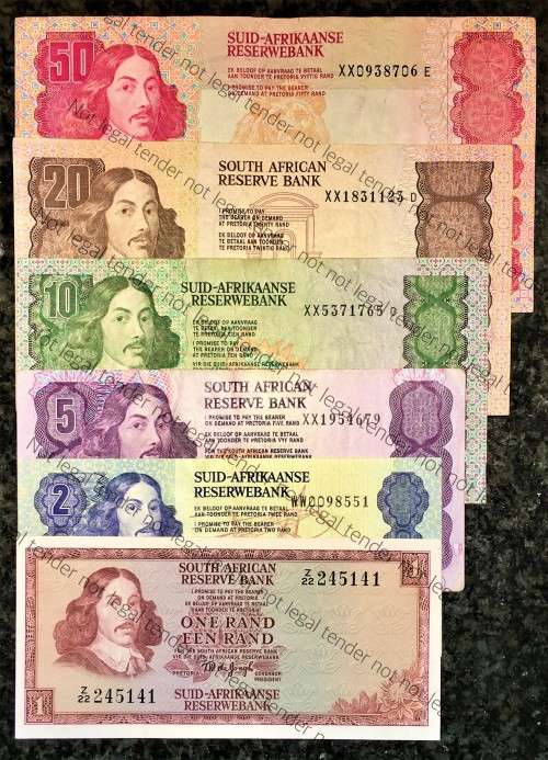 REPLACEMENT NOTES COMPLETE SET OF CL STALS & DECIMALS R50XX TO R1 1990 FIRST ISSUE [1 BID TAKES ALL]