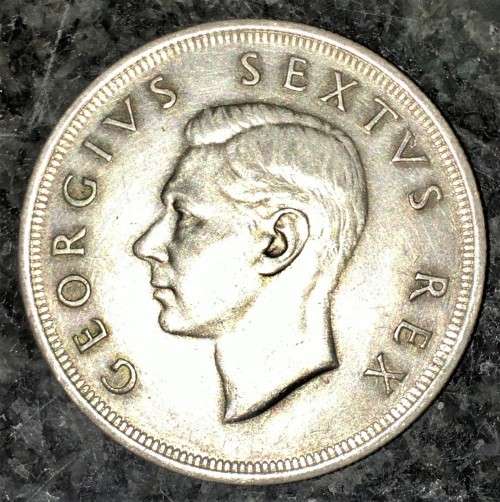 S A UNION SILVER 5 SHILLINGS 1952 SILVER CROWN