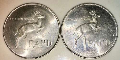 SOUTH AFRICA SILVER SET R1 --1966 BOTH ENGLISH & AFRIKAANS HIGHER GRADE SILVER 80%(1 BID TAKES ALL)