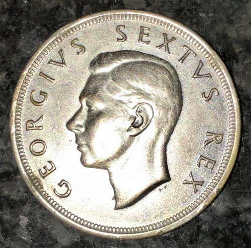 S A UNION SILVER 5 SHILLINGS 1952 SILVER CROWN