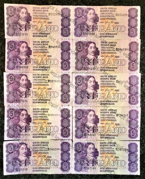GPC DE KOCK R5 ---1980s--(BID PER NOTE)10 AVAILABLE