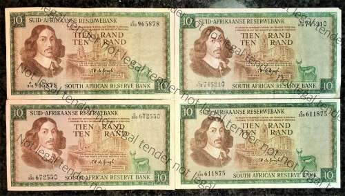TW DE JONGH R10 THIRD ISSUE 1975 AFR/ENG - VAN RIEBEECK WTM(BID PER NOTE)4 AVALIABLE