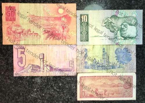 SET OF VARIOUS GOVERNORS & DECIMALS R50 IS AA TO R1 ( 1 BID TAKES ALL)