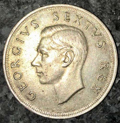 S A UNION SILVER 5 SHILLINGS 1952 SILVER CROWN