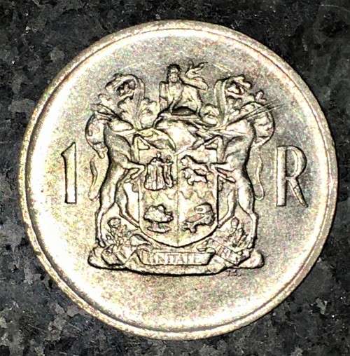 R S A  SILVER R1--1969  AFRIKAANS -- 80% SILVER