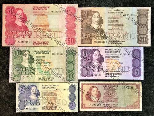 COMP SET OF REPLACEMENT NOTES CL STALS-DECIMALS R50XX TO R2WW --1ST ISSUE 1990 [R1Z27  DE JONGH 1975