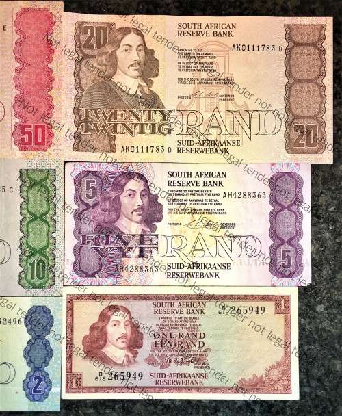 COMPLETE SET OF CL STALS & DECIMAL R50AA TO R2 AA --1ST ISSUE 1990 [R1 DE JONGH 1975]1 BID TAKES AL