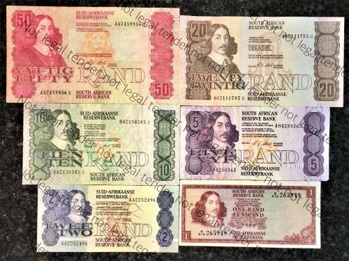 COMPLETE SET OF CL STALS & DECIMAL R50AA TO R2 AA --1ST ISSUE 1990 [R1 DE JONGH 1975]1 BID TAKES AL