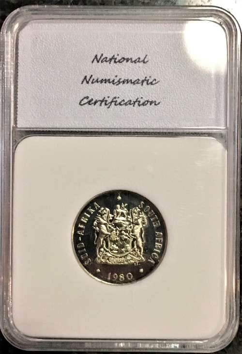 R S A - PROOF DCAM  20 CENT 1980 GRADED PR-70 PEFECT GRADE NNC